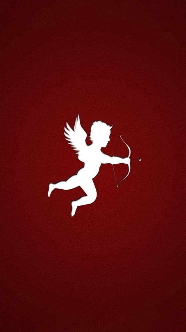 Simple The Arrow Of Cupid Outline Art iPhone 8 wallpaper 
