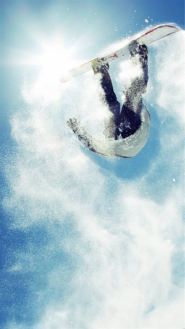 Flying Snowboard iPhone 8 wallpaper 