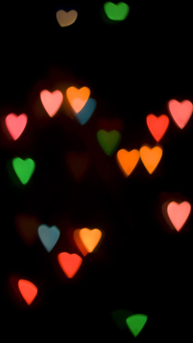 Abstract Colorful Love Light In Dark iPhone 8 wallpaper 