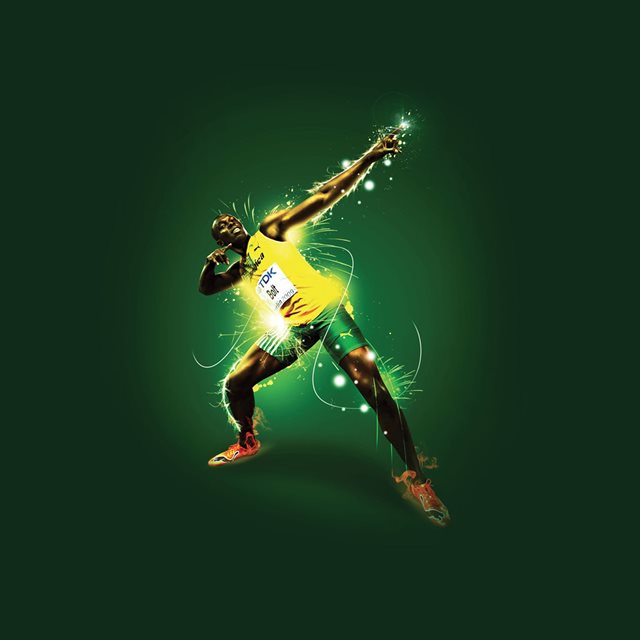 Usain Bolt Sport Poster Art iPad wallpaper 