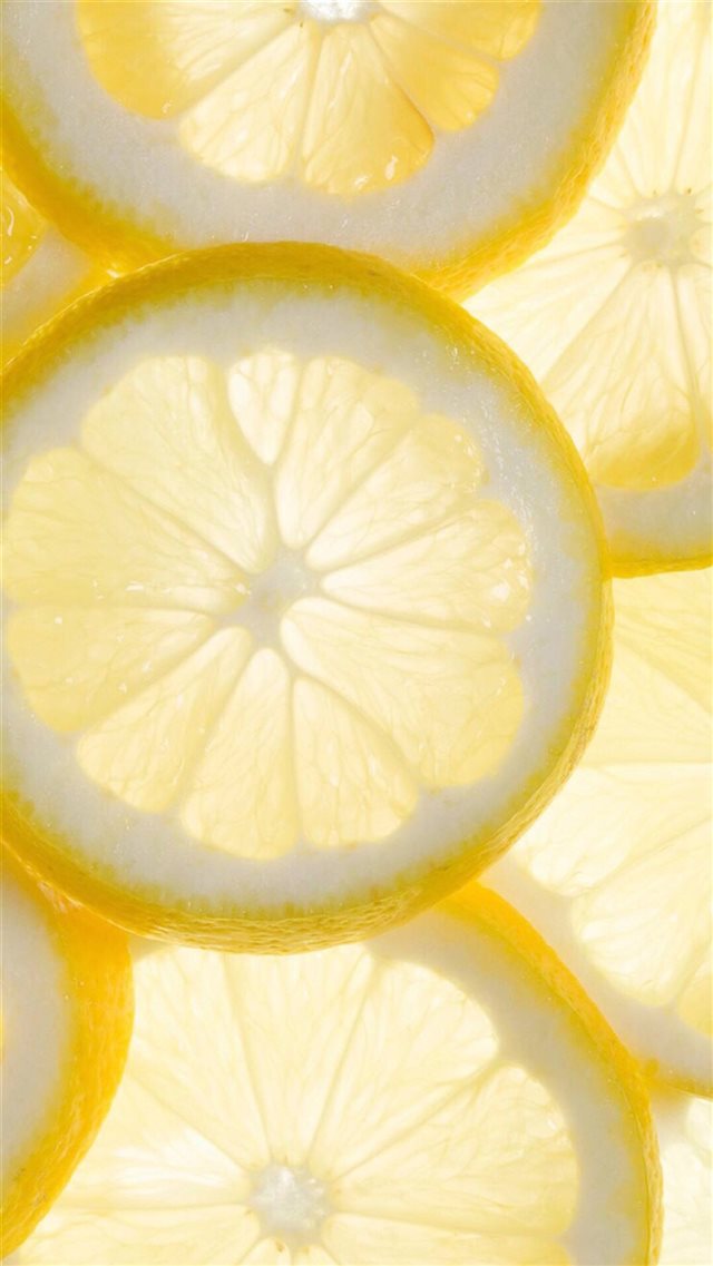 Fresh Cool Lemon Slice Overlap Background iPhone 8 wallpaper 