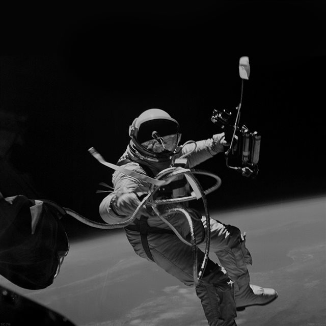 Space Instagram Photo Astronaut Black iPad wallpaper 
