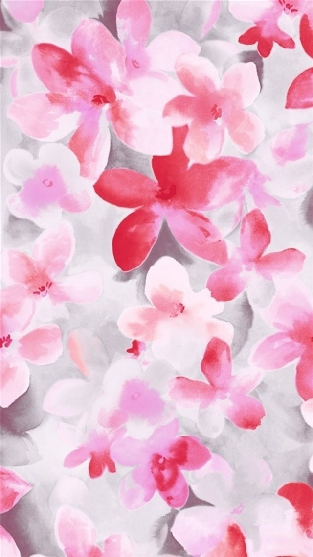 Pure Beautiful Flower Bunch Painting Art Drawn iPhone 8 wallpaper 