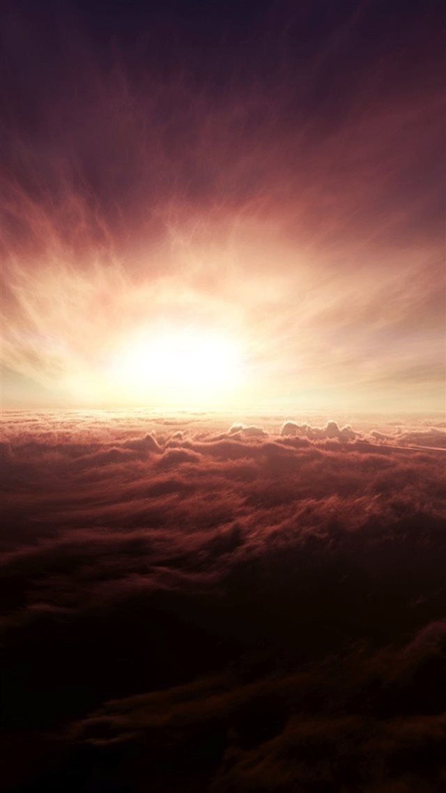 Spectacular Cloudy Outer Space Sunshine Skyscape iPhone 8 wallpaper 