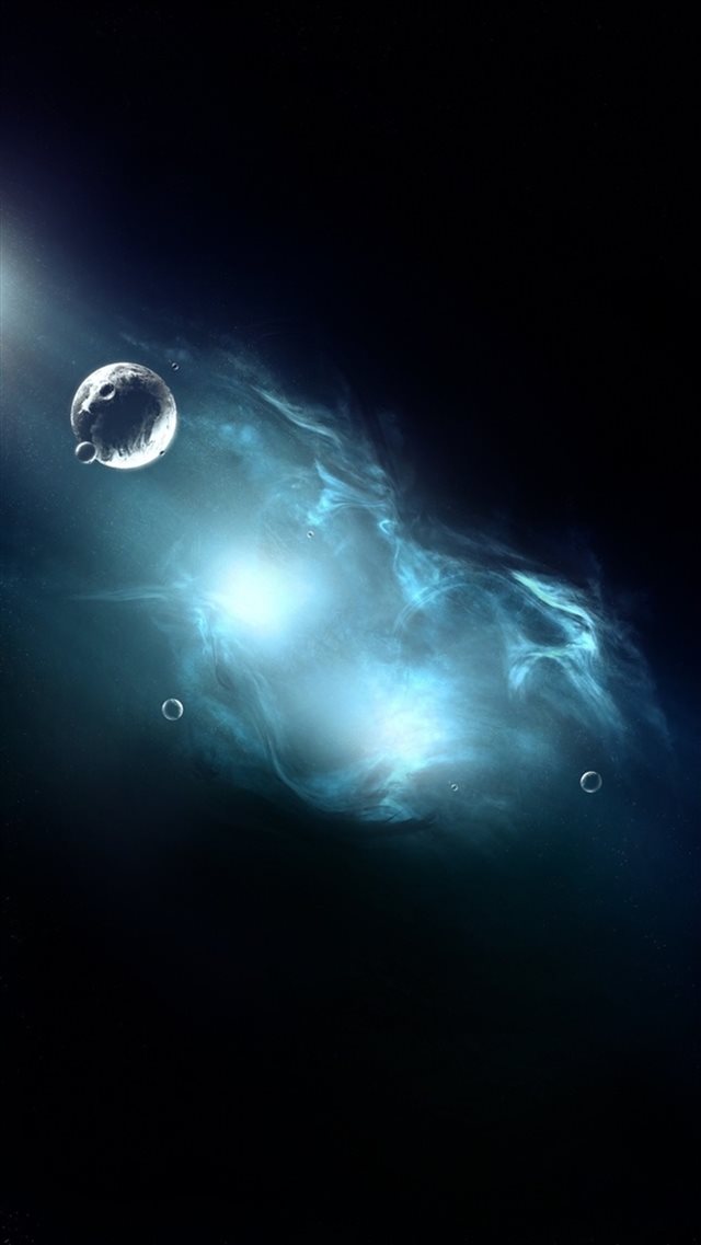 Dark Cloudy Planet Outer Space View iPhone 8 wallpaper 
