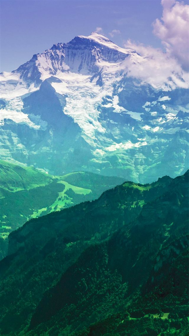 Fantasy Snowy Mountains iPhone 8 wallpaper 