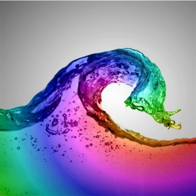 Abstract Wave Colors Splash Art iPad wallpaper 