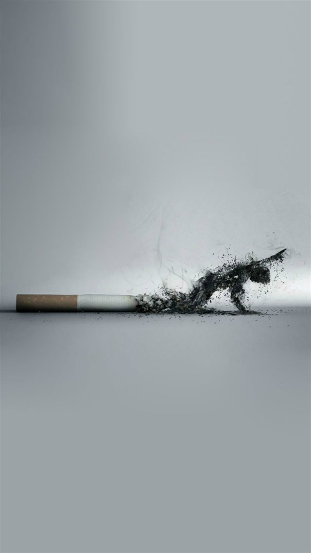 Harmful Smoking Dying Crawl Art iPhone 8 wallpaper 