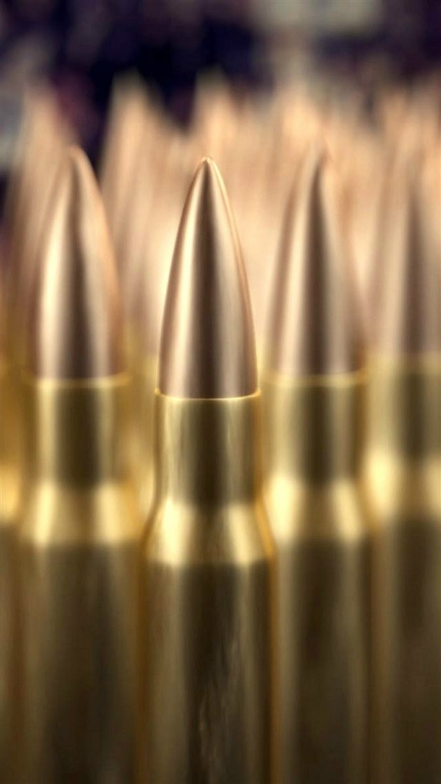 Military Bullet Pile Macro Bokeh iPhone 8 wallpaper 