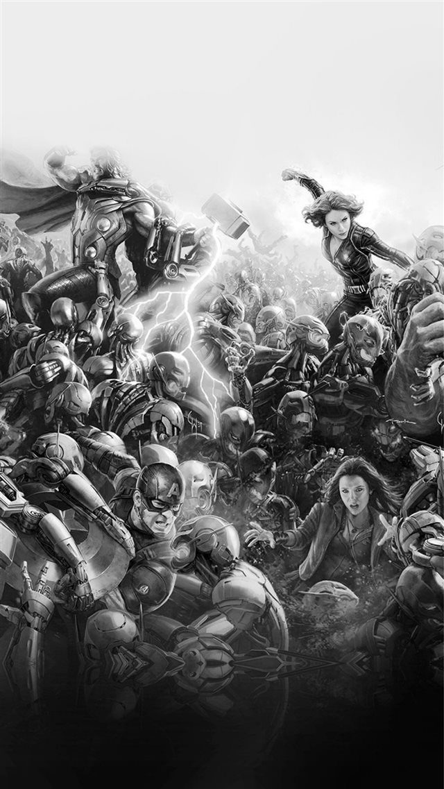 Avengers Marvel Hero Ultron Flare Art Fight Dark iPhone 8 wallpaper 