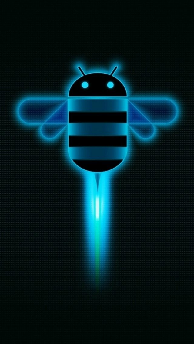 Funny Shiny Light Dark Bee Art Design iPhone 8 wallpaper 