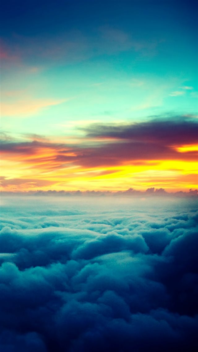 Nature Wonderful Sunset Thick Cloudy Skyview iPhone 8 wallpaper 