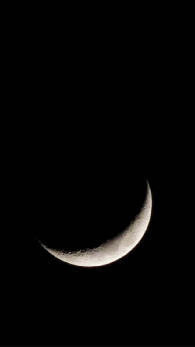 Lunar Eclipse Silver Moon In Dark Space iPhone 8 wallpaper 