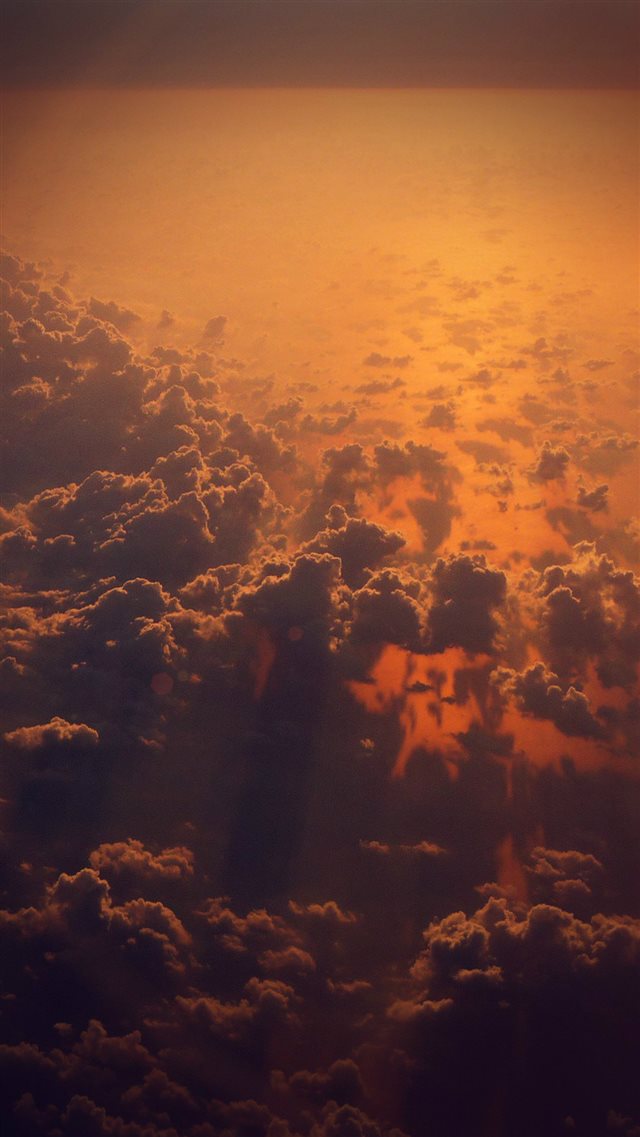 Cloud Sky Fly Sunset Red Nature Flare iPhone 8 wallpaper 