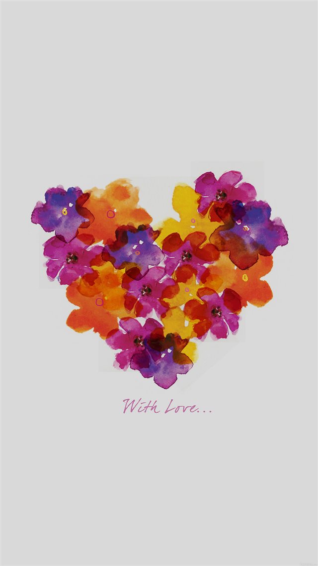Illust Nicola Evans Flower Love iPhone 8 wallpaper 
