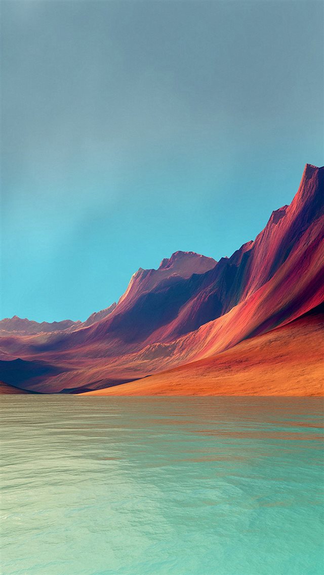 Flex Art Mountain Digital Red Abstract iPhone 8 wallpaper 