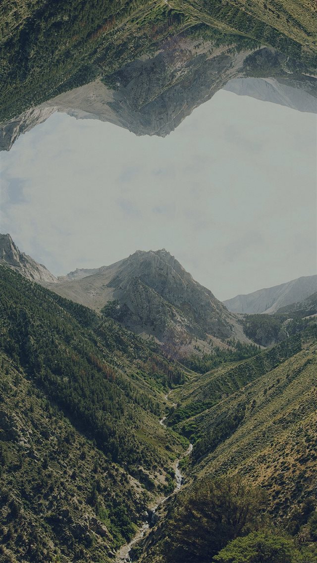 Mountain Earth Top Nature Art Dark Green iPhone 8 wallpaper 