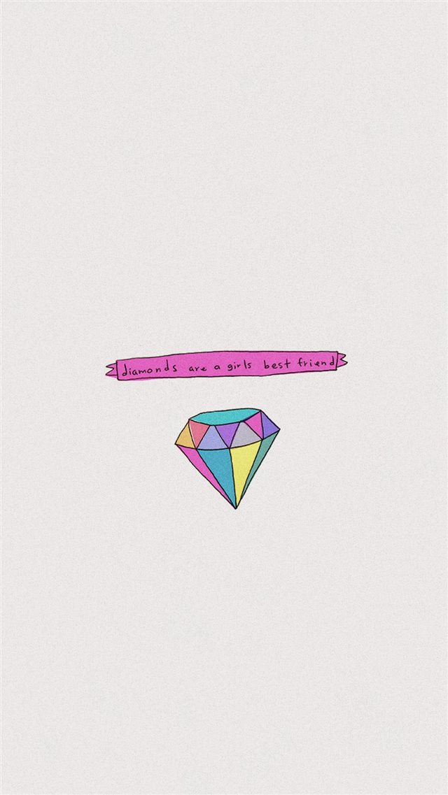 Diamonds Are A Girls Best Friend iPhone 8 wallpaper 