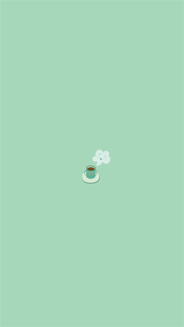 Simple Coffee Mug Flat Illustration iPhone 8 wallpaper 