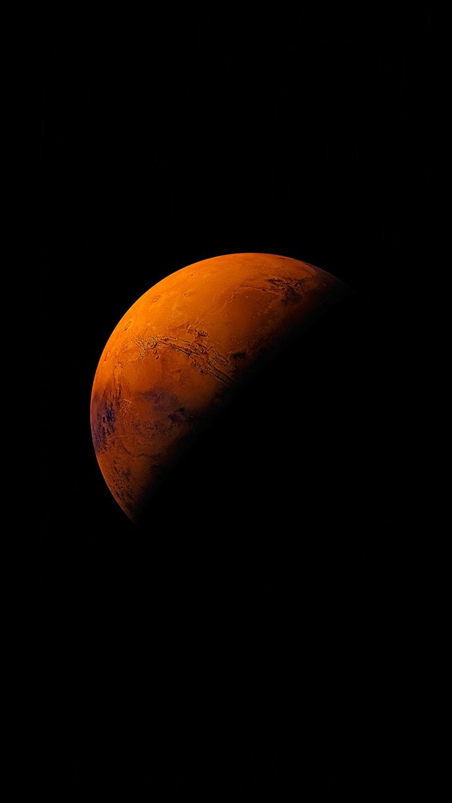Mars Planet Apple Dark Space Orange iPhone 8 wallpaper 