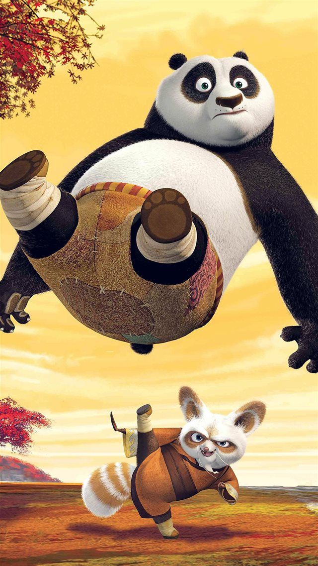 Kungfu Panda Dreamworks Art Kick Cute Anime iPhone 8 wallpaper 