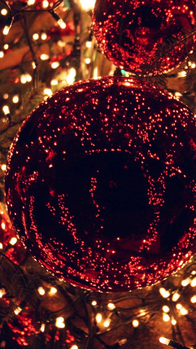 Christmas Light Balls Holiday Life City iPhone 8 wallpaper 