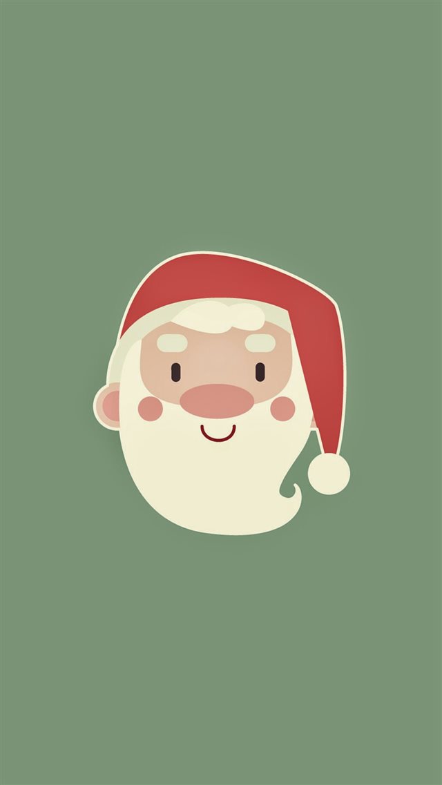 Cute Santa Claus Minimal Illustration iPhone 8 wallpaper 