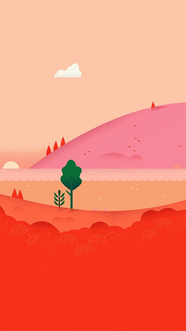 Google Lollipop August Red Mountain Love iPhone 8 wallpaper 