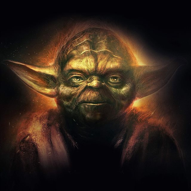 Yoda Starwars Art Dark Illlust Film Poster iPad wallpaper 
