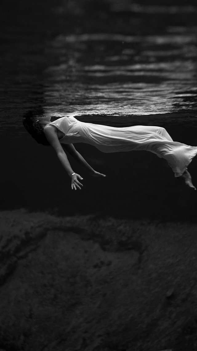 Spring Woman Floating Water Art iPhone 8 wallpaper 
