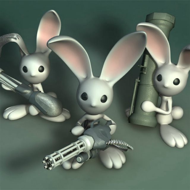 Bunny Revolution iPad wallpaper 