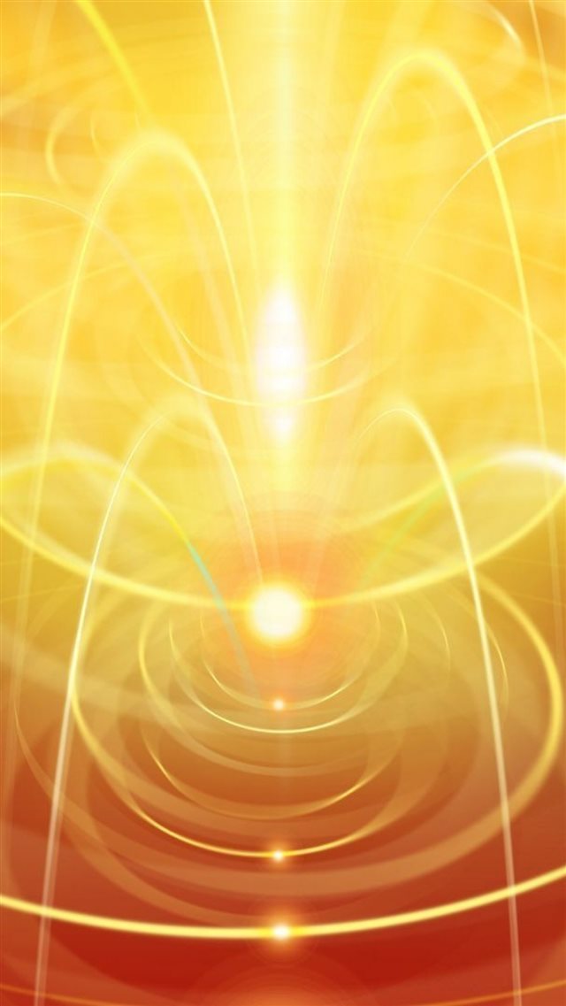 Orange Fountain Abstraction Light iPhone 8 wallpaper 