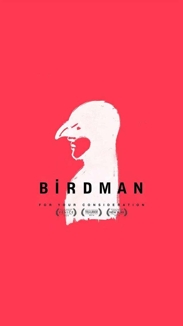 Birdman Poster Red Film iPhone 8 wallpaper 