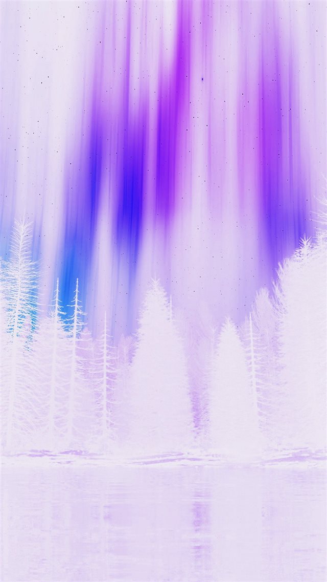 Aurora Night Sky White Purple Nature Art iPhone 8 wallpaper 