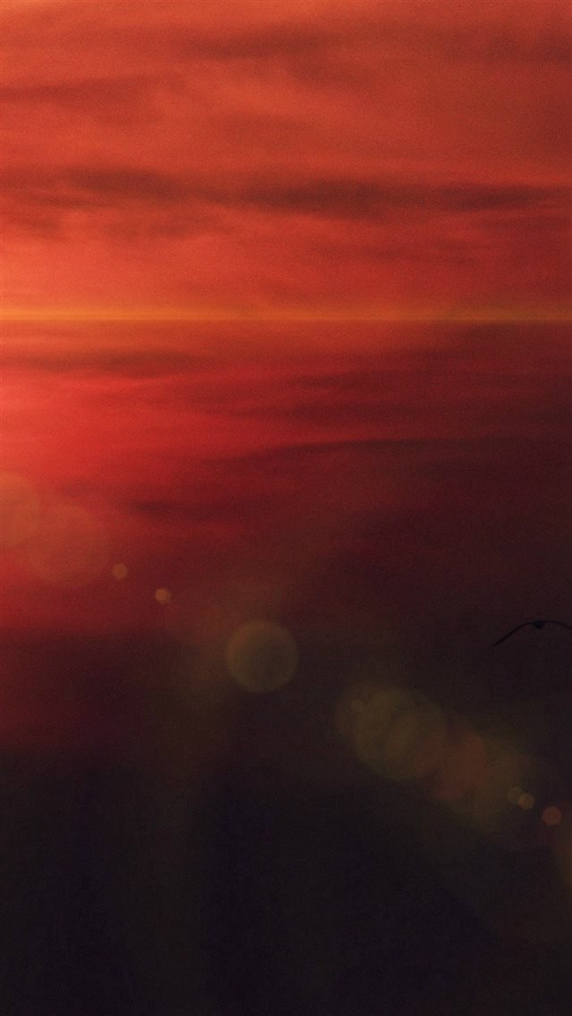 Sky Red Sunset Night Flare Nature iPhone 8 wallpaper 