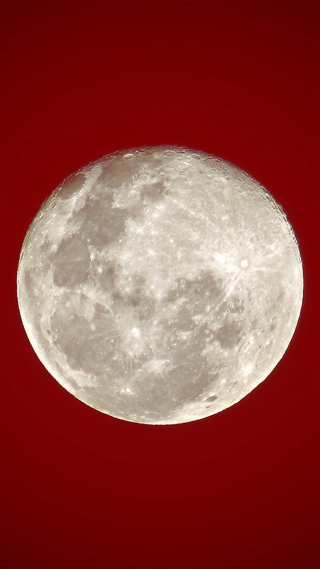Red Moon Simple Night Natue iPhone 8 wallpaper 