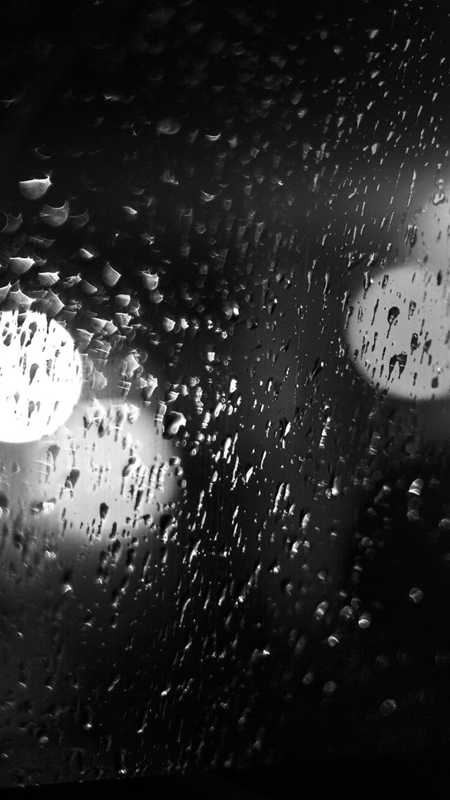 Rainy Night Drops Bokeh Dark Pattern iPhone 8 wallpaper 