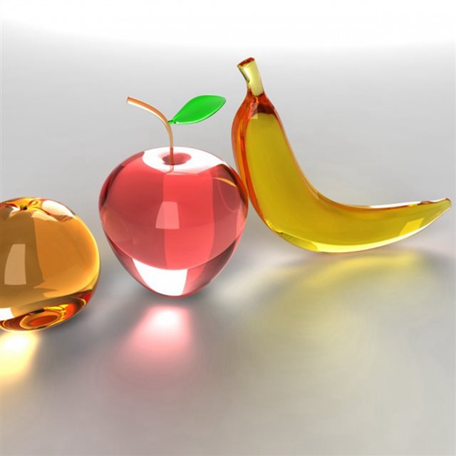 3D Fruit Art iPad wallpaper 