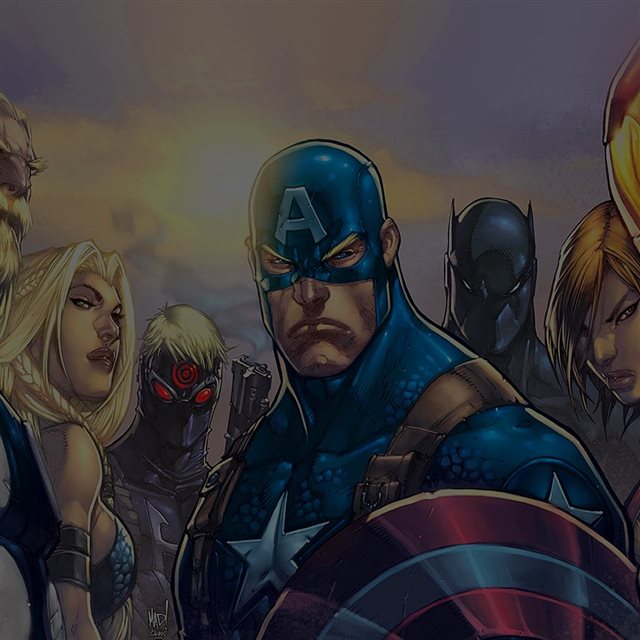 Comics Avengers Illust Art Hero Marvels Dark  iPad wallpaper 