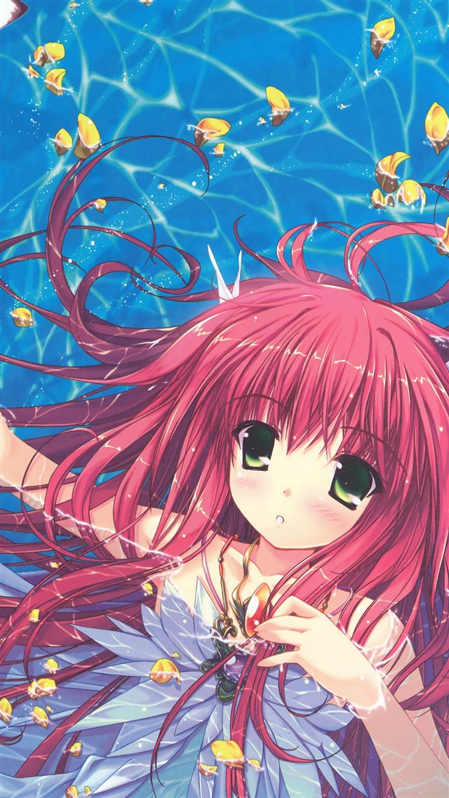Water Anime Swimming Girl Art iPhone 8 wallpaper 