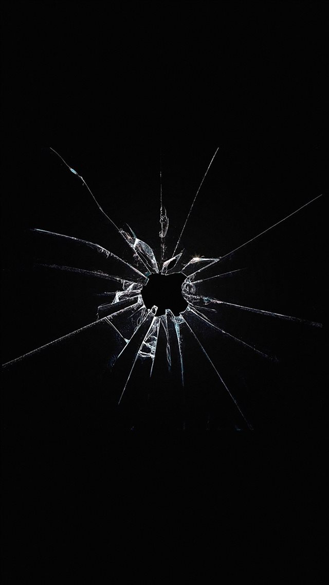 Apple Logo Window Dark Broken iPhone 8 wallpaper 
