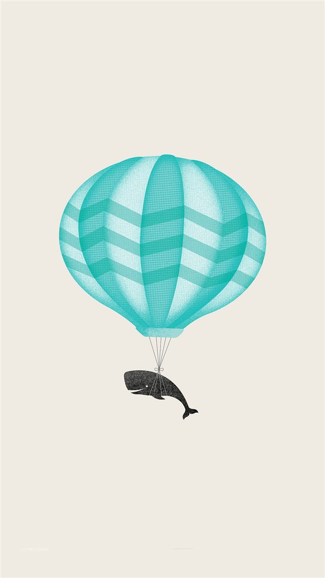 Cute llustration Whale Balloon Art iPhone 8 wallpaper 