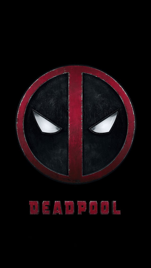 Deadpool Logo Dark Art Hero iPhone 8 wallpaper 