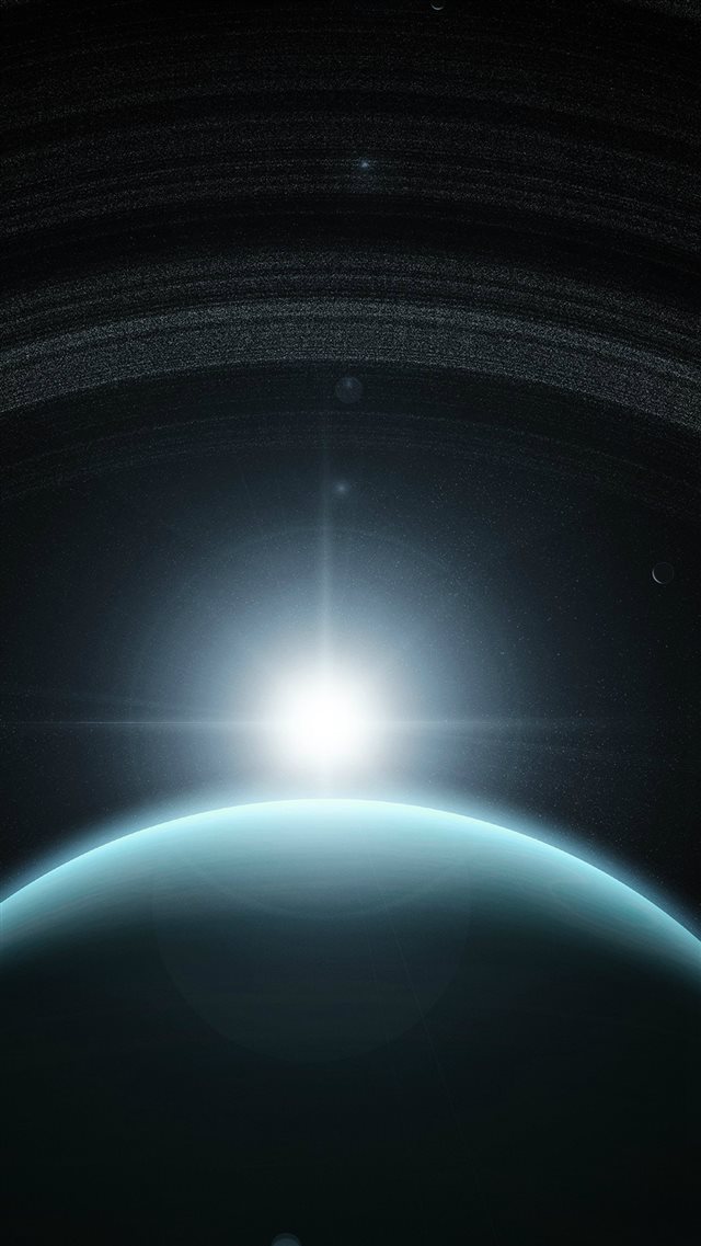 Space Planet Blue Interstellar Light iPhone 8 wallpaper 