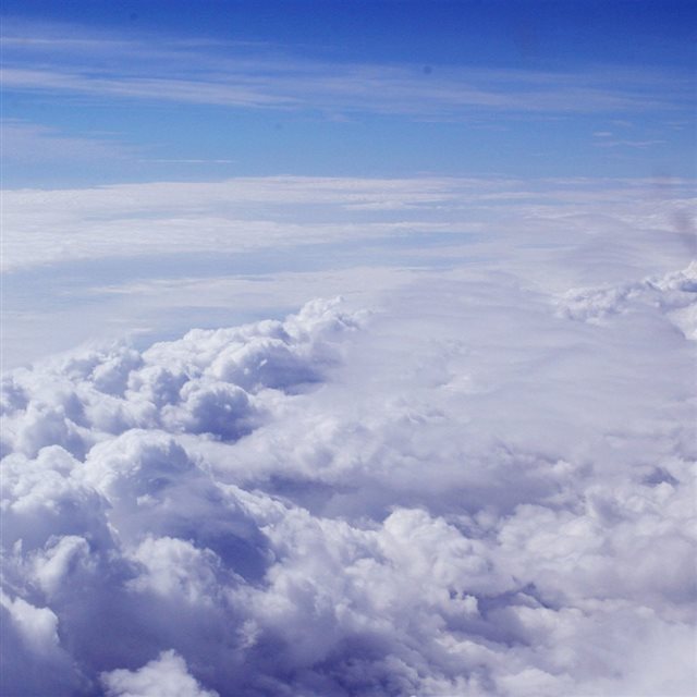Sky Blue Clouds Nature Fly I Believe iPad wallpaper 