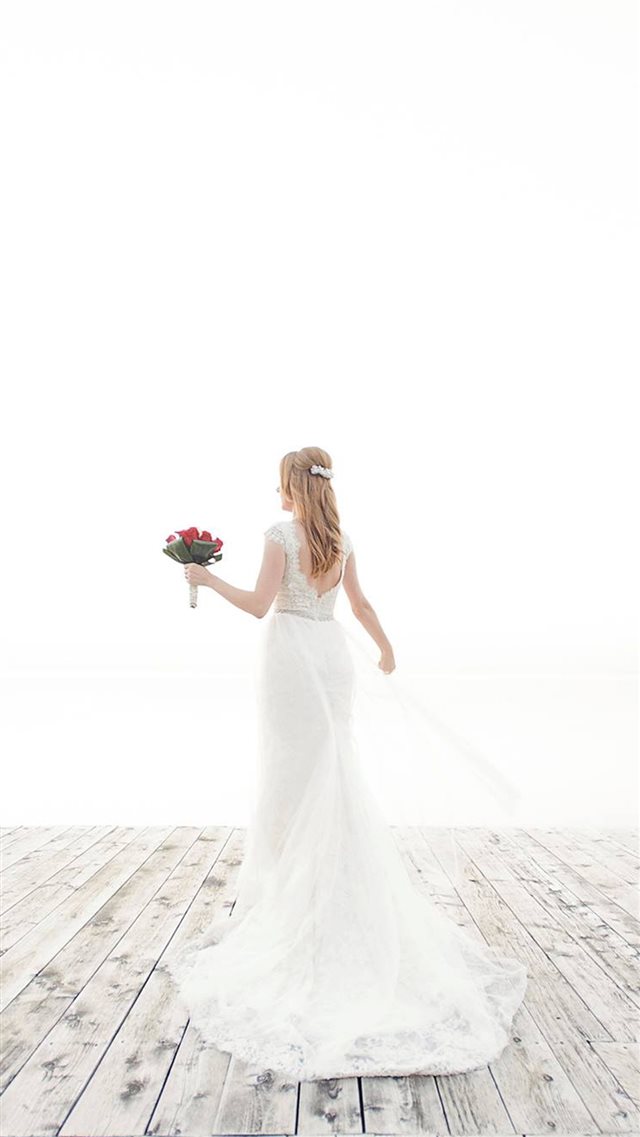 Beautiful Wedding Dress Photography iPhone 8 wallpaper 