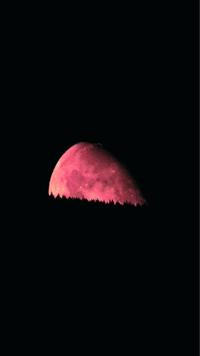 Big Red Moon Dark Night iPhone 8 wallpaper 