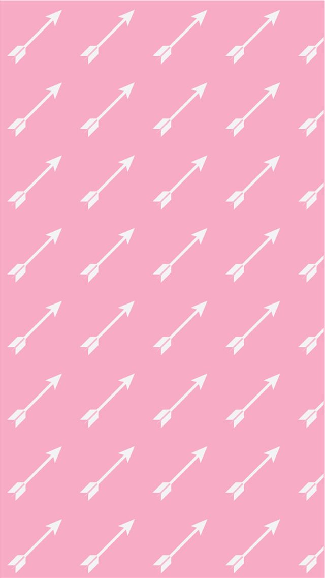 Pink Background White Arrows Pattern iPhone 8 wallpaper 