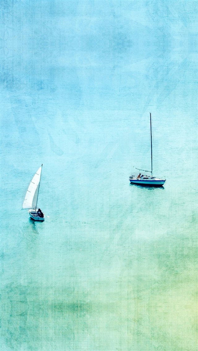 Sea Boat Lake Blue Day Fun Nature Art iPhone 8 wallpaper 