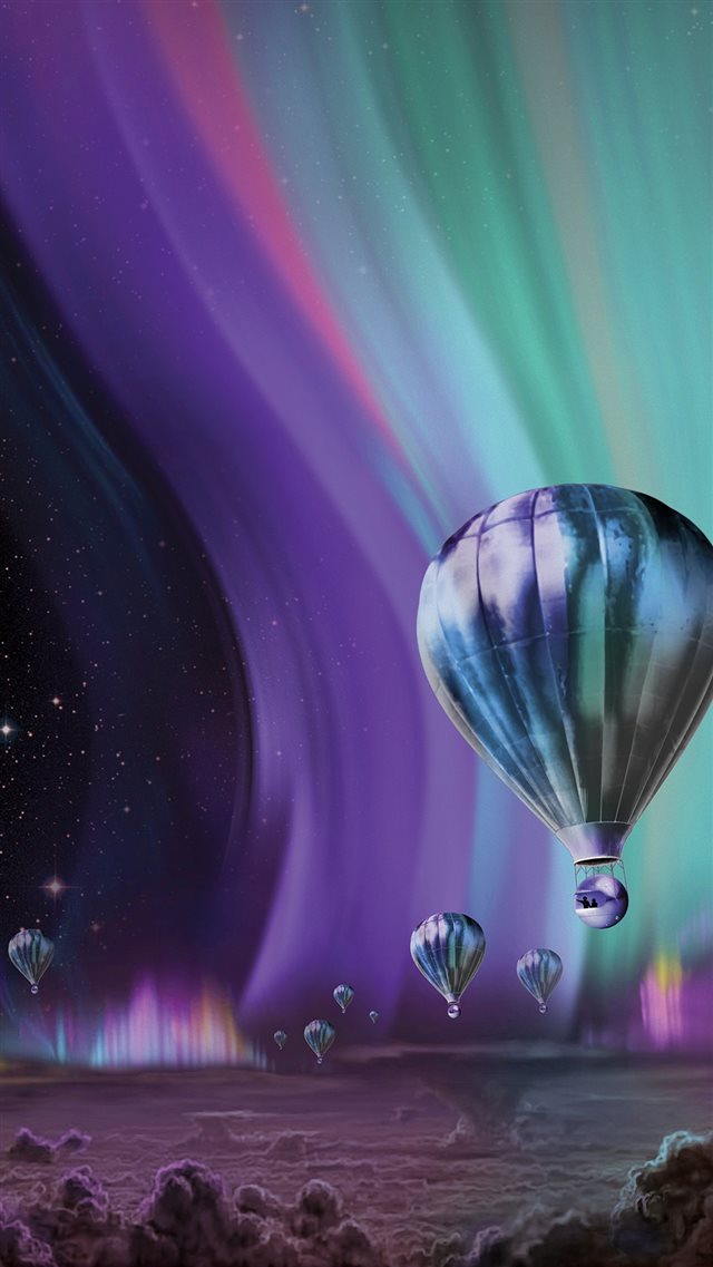 Jupiter Aurora Space Sky Art Illustration iPhone 8 wallpaper 